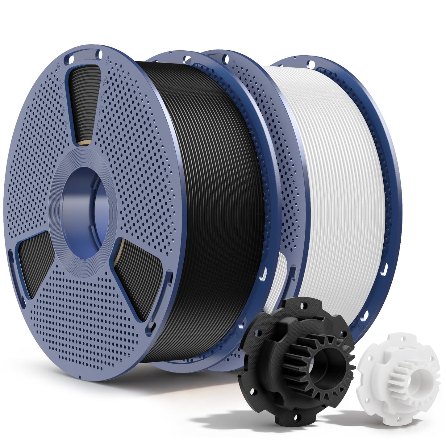 SUNLU PETG Filament 2KG, High Strength PETG 3D Printer Filament 1.75mm, Dimensional Accuracy +/- 0.02mm, 1KG Spool(2.2lbs), 2 Pack, Black+White