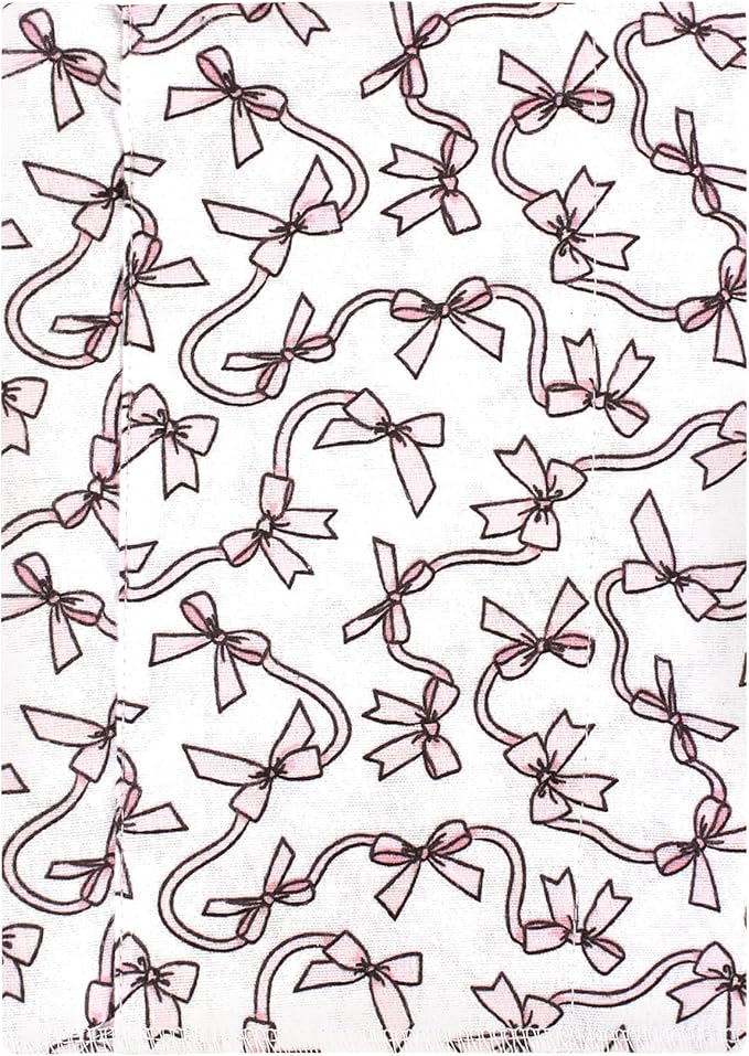 Luvable Friends Hudson Baby Flannel Burp Cloths 4pk, Rose Ribbons