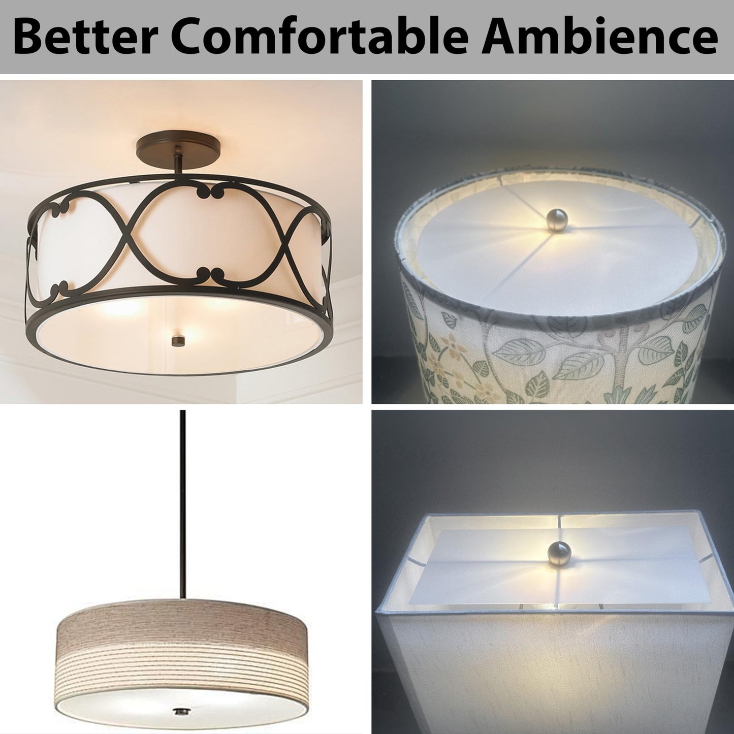 Go&So (1 Pcs) Lamp Shade Diffuser 10.5/267 Mm Frosted White Acrylic Drum Lampshade Diffuser - Fits 11.5-14 Openings Round Lamp Shades For Pendant Light And Table Lamps Soft Lighting