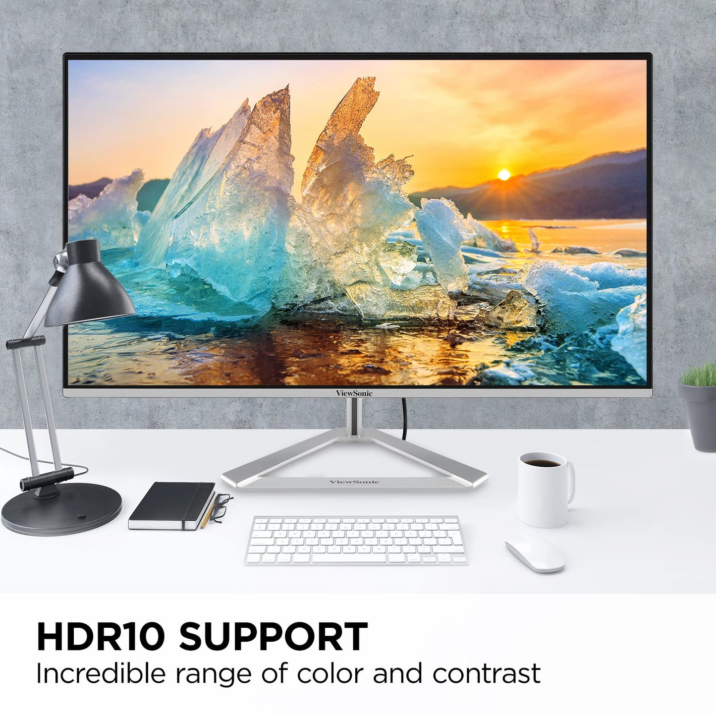 Viewsonic Vx2776-4K-Mhdu 27 Inch 4K Uhd Ips Monitor, 65W Usb C, Hdr10 Content Support, Thin Bezels, Hdmi And Displayport