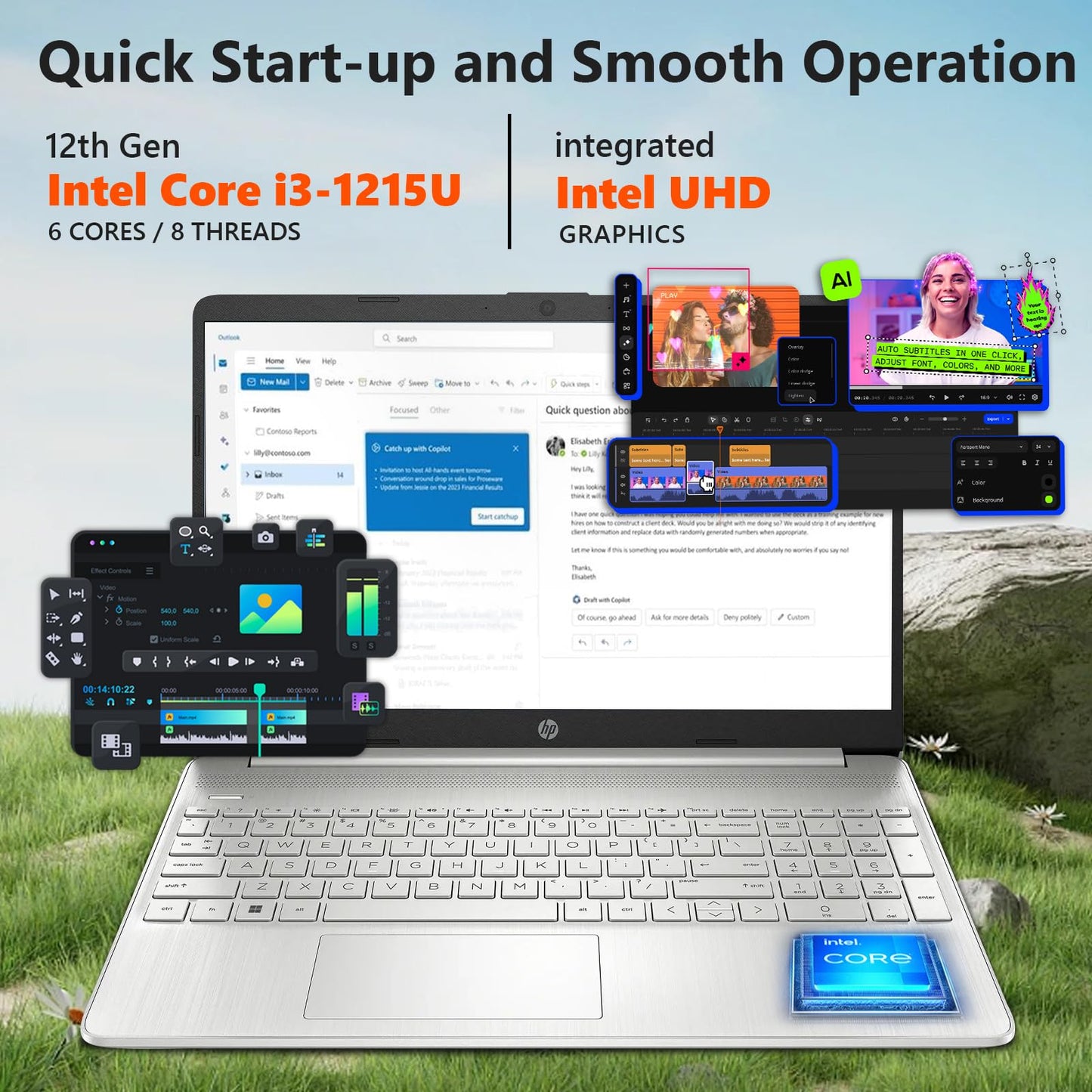 Hp 15 Latest Touch Screen 15.6 Laptop, (32Gb Ram + 1Tb Ssd), Intel Core I3-1215U, Windows 11 Pro, Ms Office Pro, 15.6 Inches Ips