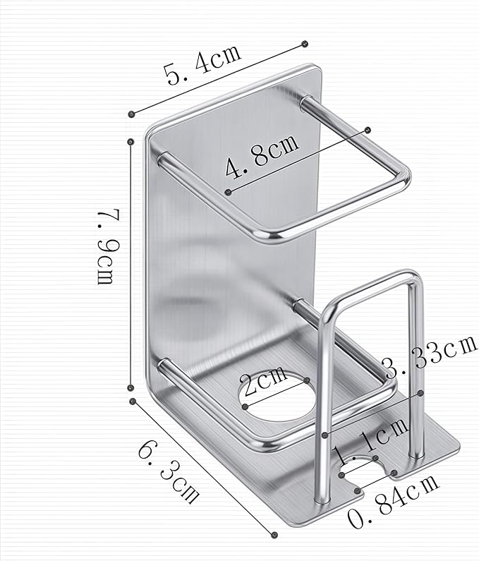 HANZE 2 Pack Toothbrush Holder 304 Stainless Steel Adhesive Wall Mounted 3 in 1 with Toothbrush Holder Toothpaste Holder and Cup Holder for Bathroom Shower
