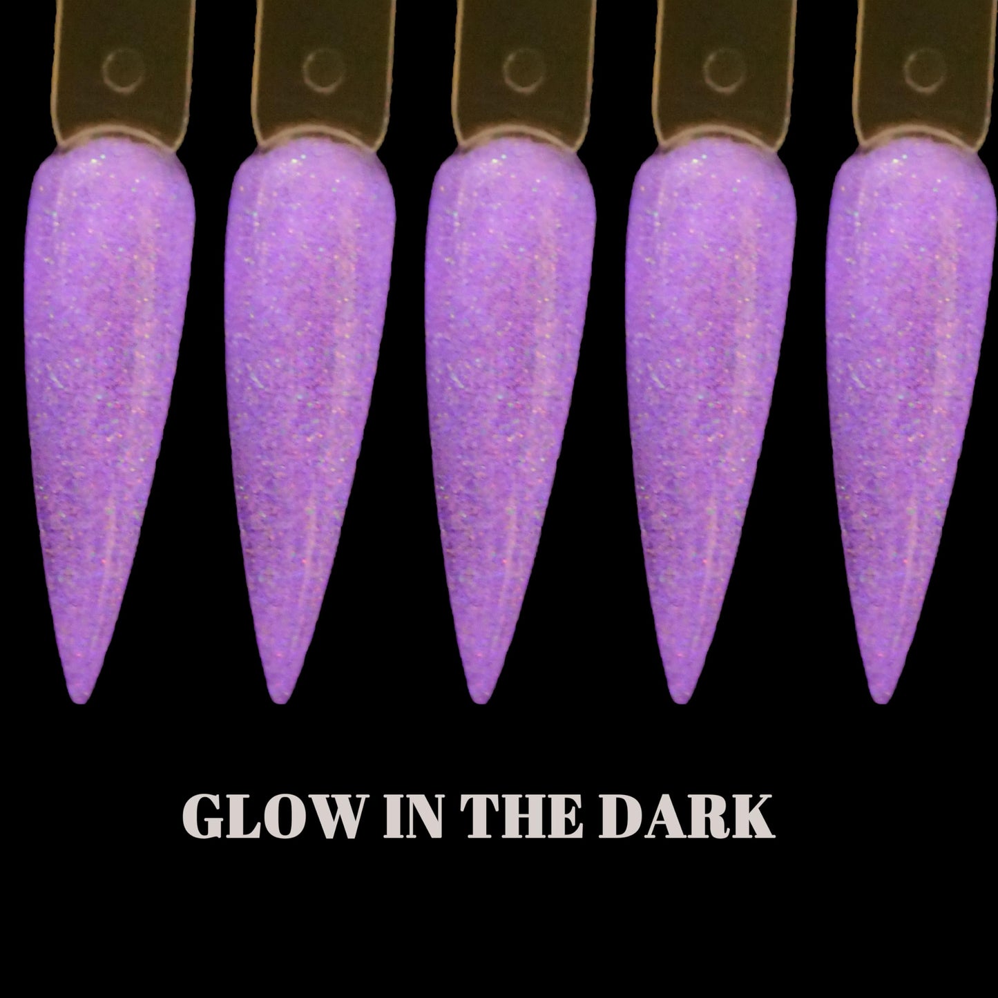 Glow in the dark White Glitter Nail Acrylic Powder Colors 1OZ APN69 Glows Purple