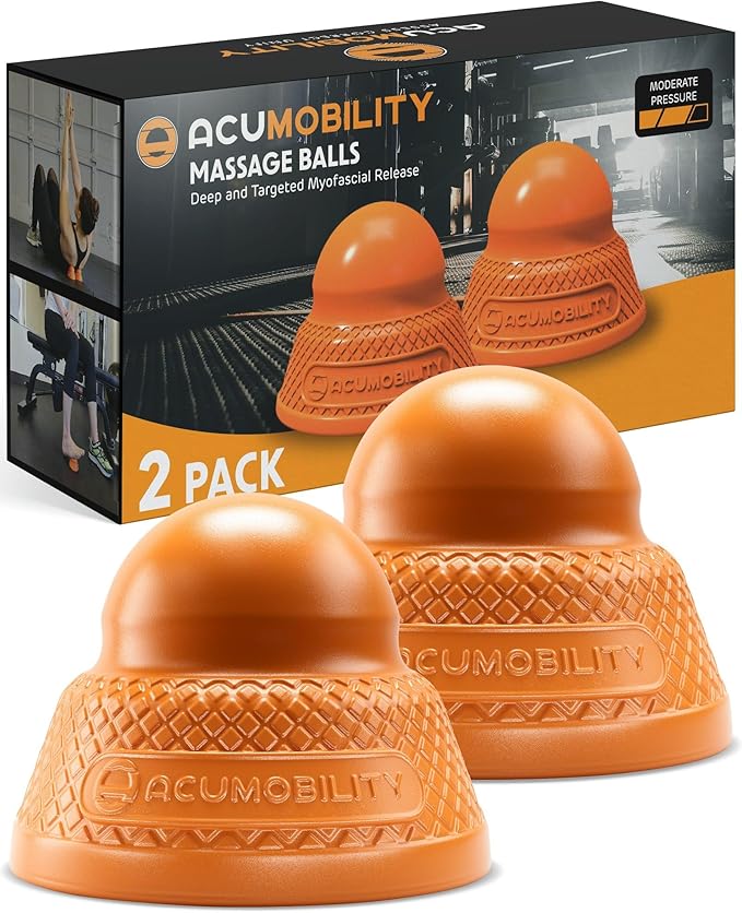 Acumobility Massage Ball Roller 2 Pack - Trigger Point - Massage Balls Massage Roller Ball - Foot Massage Ball - Physical ...
