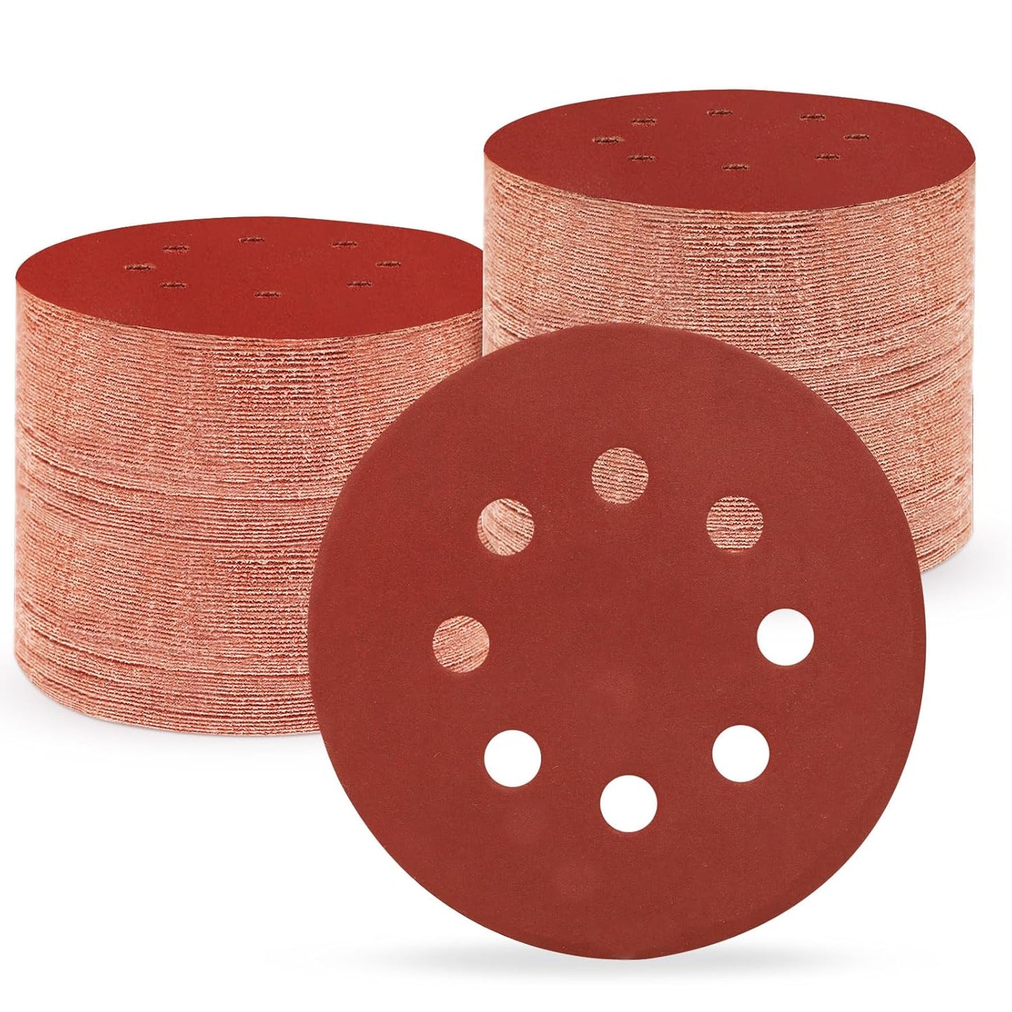 5 Inch 8 Hole Sanding Discs, 150 PCS 800 Grit Hook and Loop Sandpaper, Round Aluminum Oxide Sand Paper Discs for Random Orbital Sander