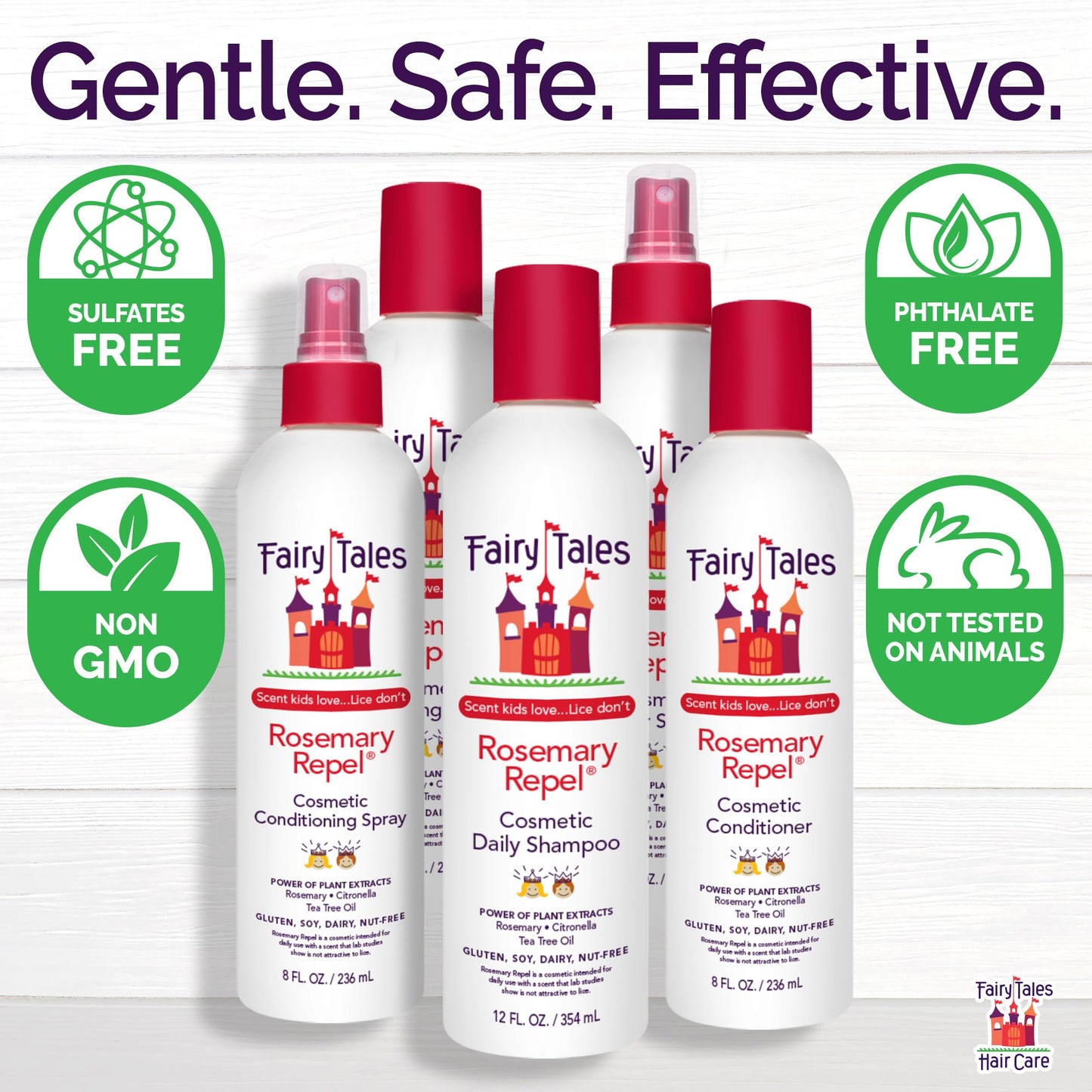 Fairy Tales Rosemary Repel Daily Kids Conditioner- Kids Like the Smell, Lice Do Not, 32 fl oz. (Pack of 1)