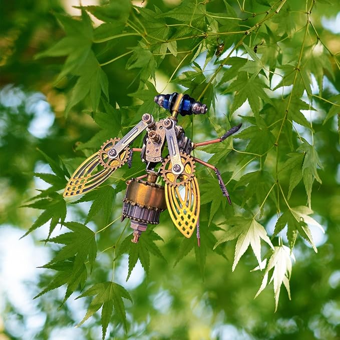 Mechanical Fruit Fly 3D Metal Model Kits Steampunk Sculpture Insect, DIY Projects Metal Building Hobby kit Arts and Crafts Sets, Birthday Gift (Mechanical Fruit Fly)
