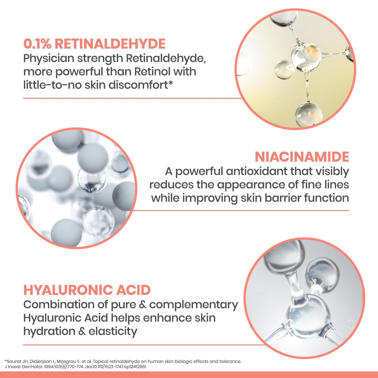 Avne Retrinal 0.1% Intensive Multi-Corrective Cream, Retinal Face Cream Formulated with Retinaldehyde, Niacinamide & Hyaluronic