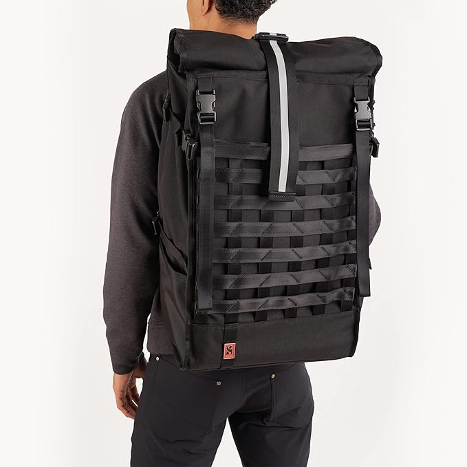 Chrome Industries Pro Barrage Waterproof Roll-Top Satchel Backpack Black Black