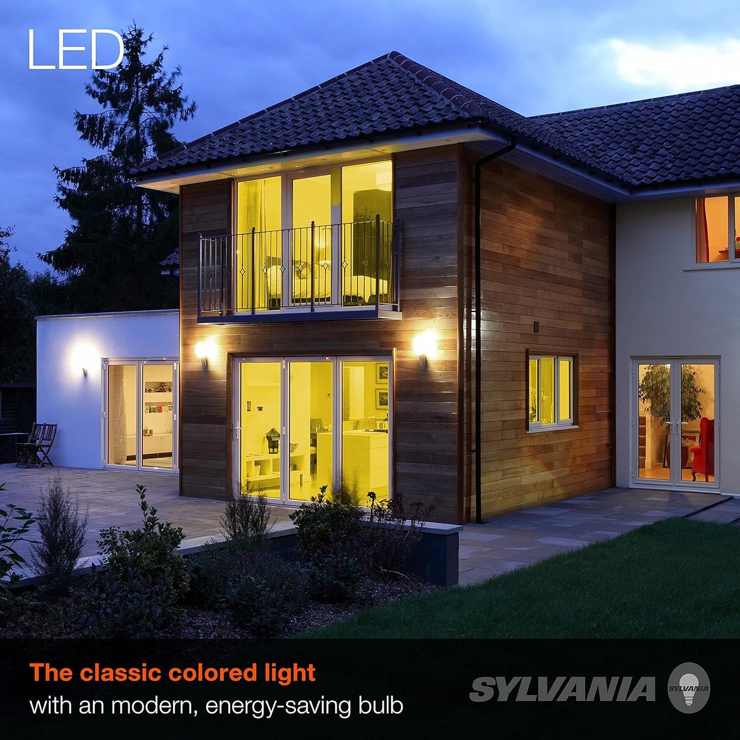 Ledvance Sylvania A19 Dimmable Yellow Glass Filament Light Bulb, 4.5W, E26 Base, 1 Pack