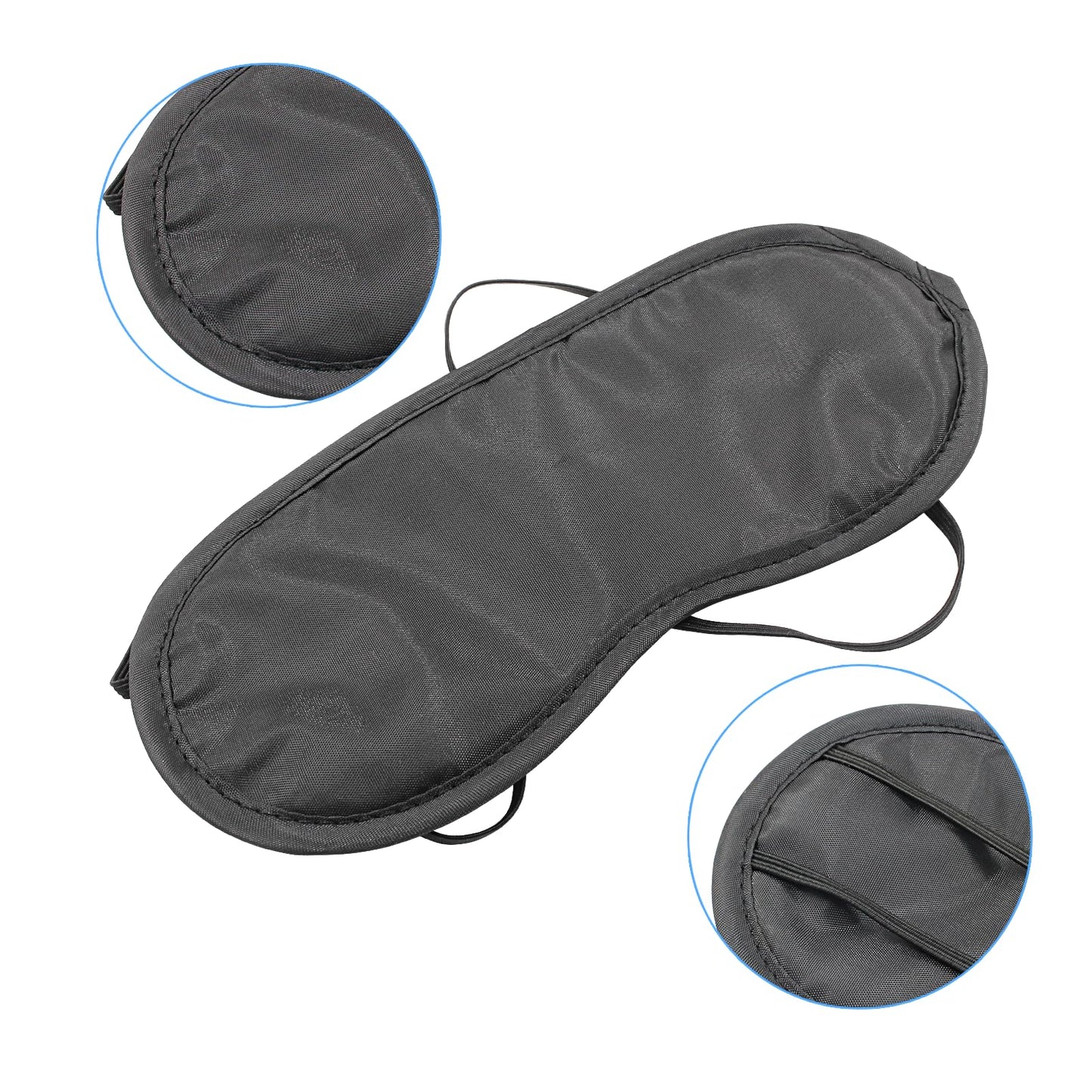 Coufce 12 PCS Satin Games Sleep Mask Eye Mask Sleep Blindfold Men & Women Night Eyeshade Travel Nap Team Building Games(Black)