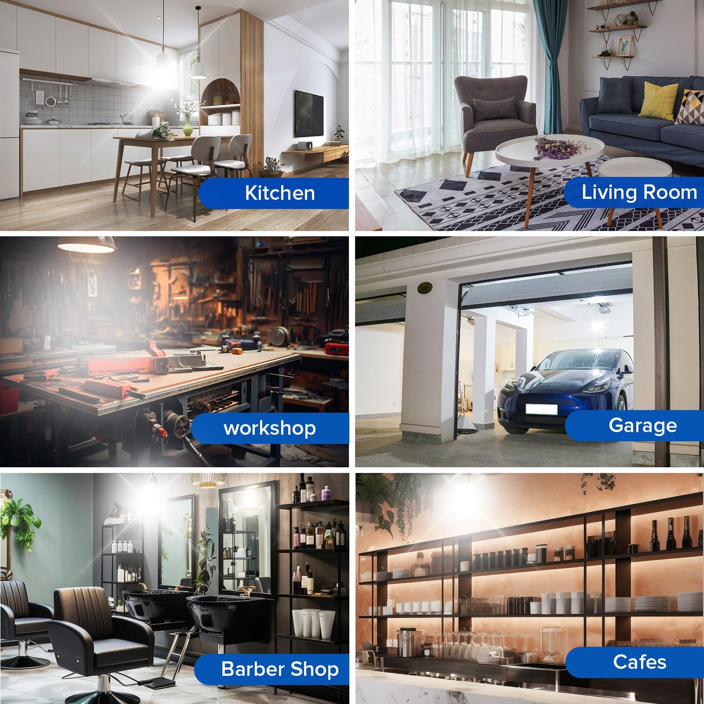 SANSI 400W Equivalent 6000 Lumens Brightest LED Light Bulb, 5000K Daylight E26 A21 Super Bright LED Bulb Non-Dimmable, 22-Year Lifetime, 40W Energy Saving for Home Workshop