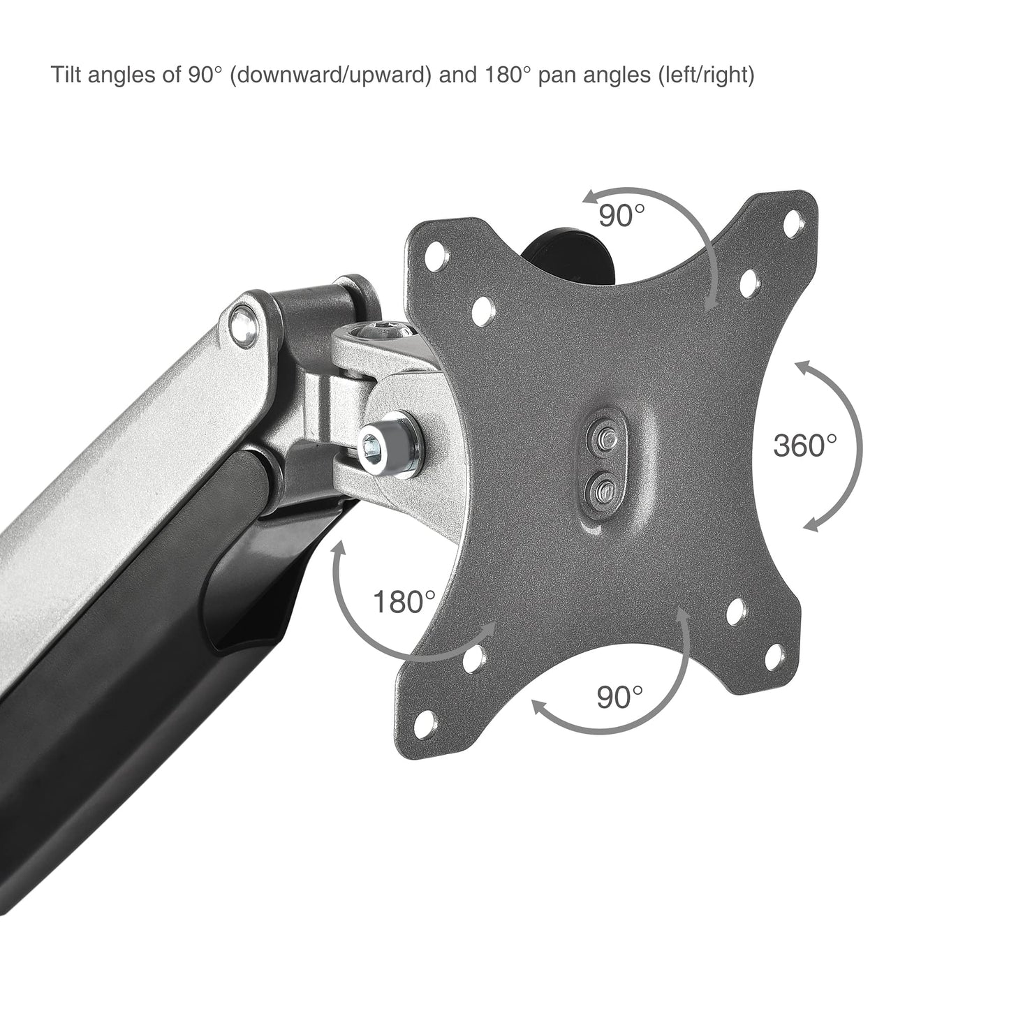 Siig Single Monitor Desk Mount With Premium Gas Spring For 13 To 32 Inch Flat & Curved Screens, Vesa, Articulating Monitor Stand