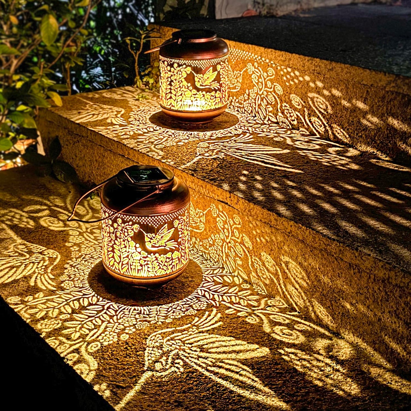 TIGGSY Hummingbird Solar Lanterns Outdoor Waterproof Decorative LED Lights Bronze Model SL-001 for Garden, Patio, Yard Decor