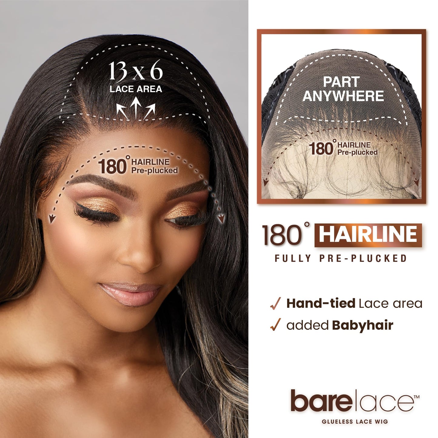 Sensationnel Bare Lace 13X6 Wigs - Unit 19 Lacefrontal Glueless Synthetic 180 Degree Preplucked Hairline (1B OFFBLACK)