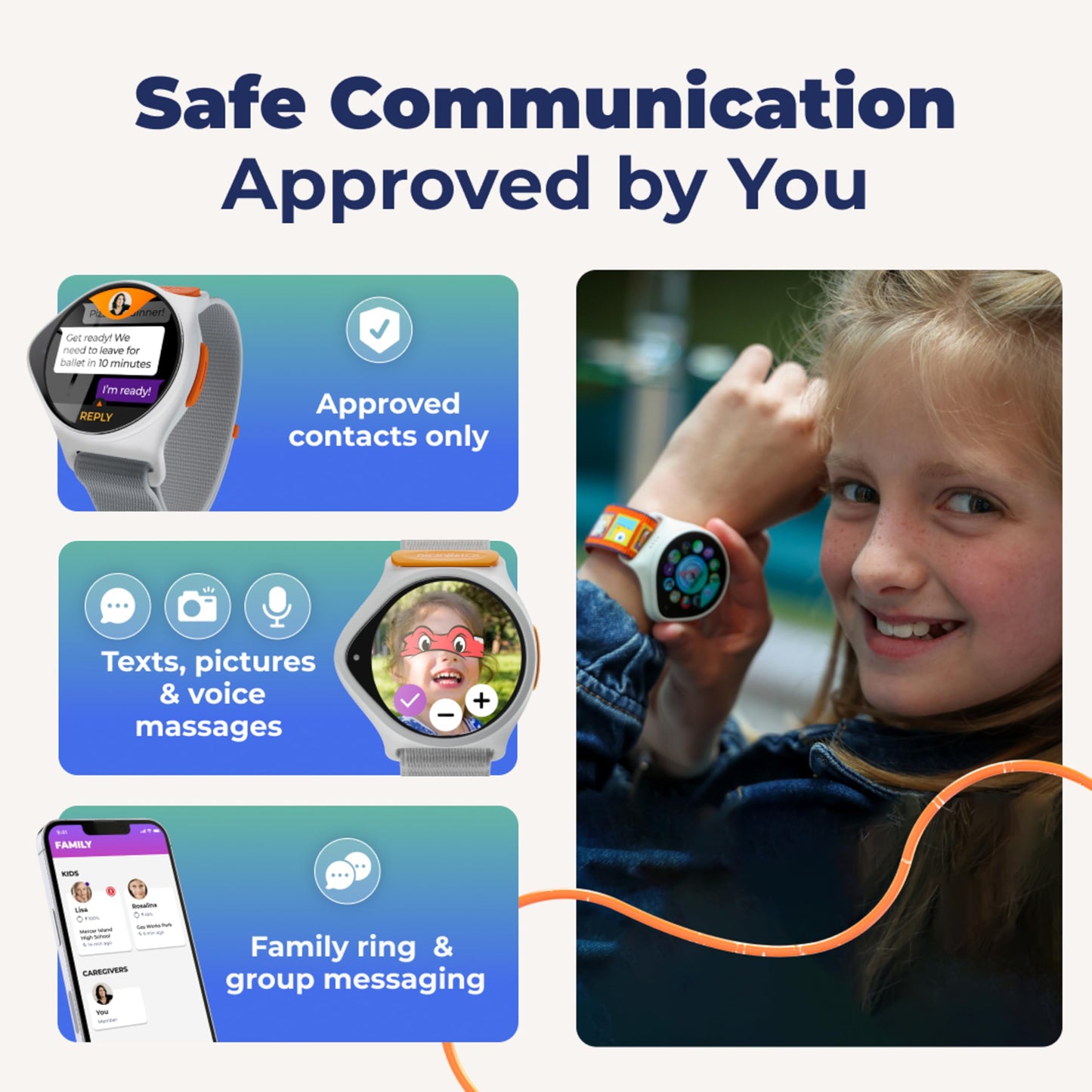 Nickwatch By Nickelodeon Gps Tracking Smartwatch With App, Chat & Call, Durable, Sos Call, Motion Games, Step Counter, School Mo