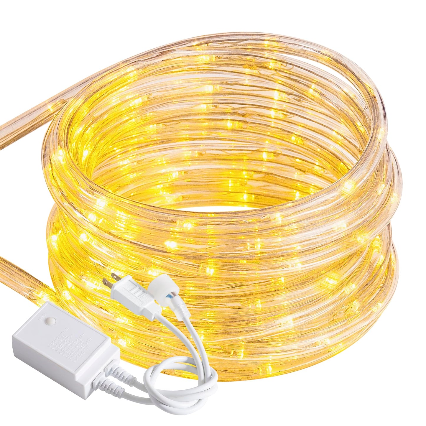 Chorled Waterproof Led Rope Lights  Connectable & Flexible With 8 Modes  Outdoor Lighting For Deck  Garden  Pool  Patio & Christmas Decor (Warm White  50Ft)