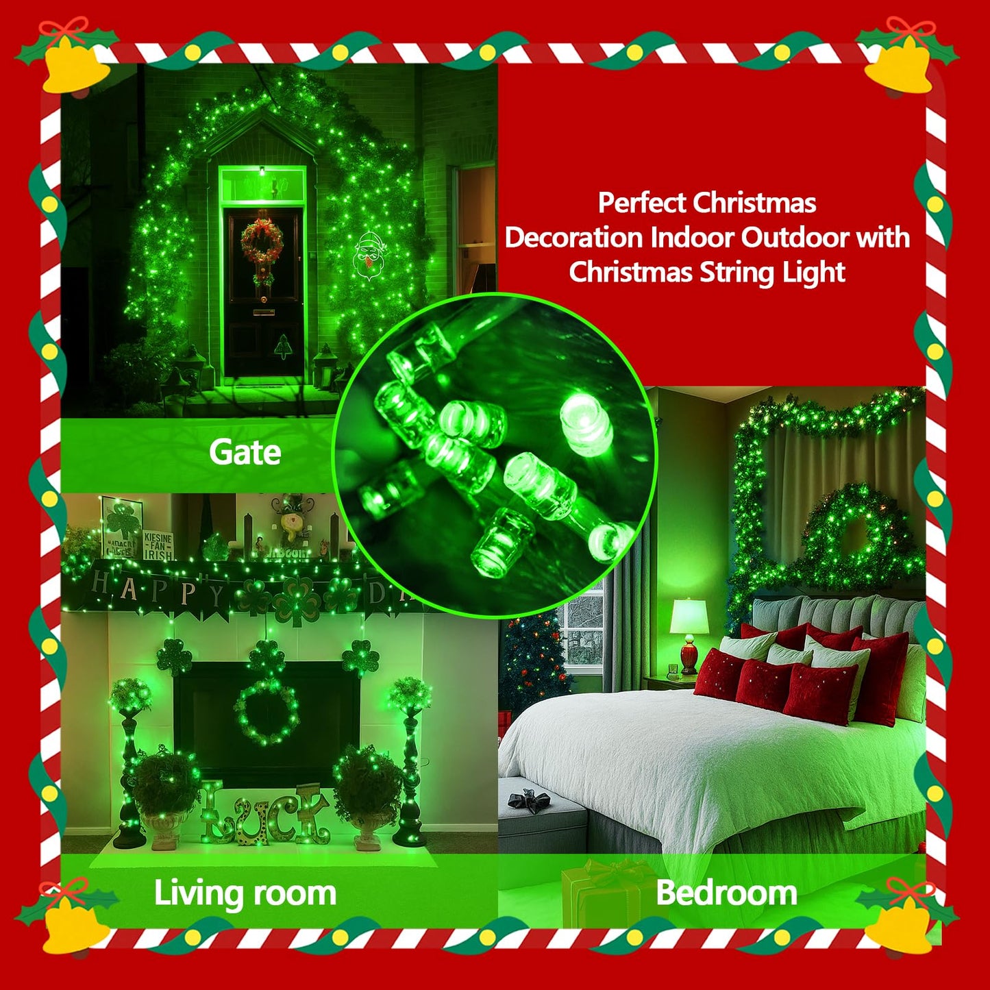 SANJICHA 200 LED Christmas String Lights, Waterproof, 66FT, Orange, Model MLS-D29V6WUD-O, Indoor/Outdoor Fairy Lights