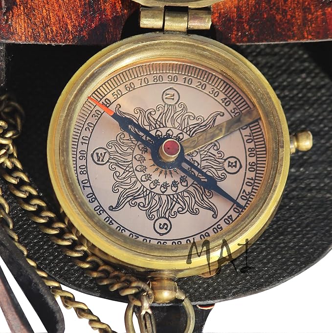 MAI Pocket Compass For Hiking, Survival Instrument Antique “So You Can Always Find Your Way Back Home” Engraved Camping Pocket Compass Nautical Compass Vintage Navigation Outdoor Compass By