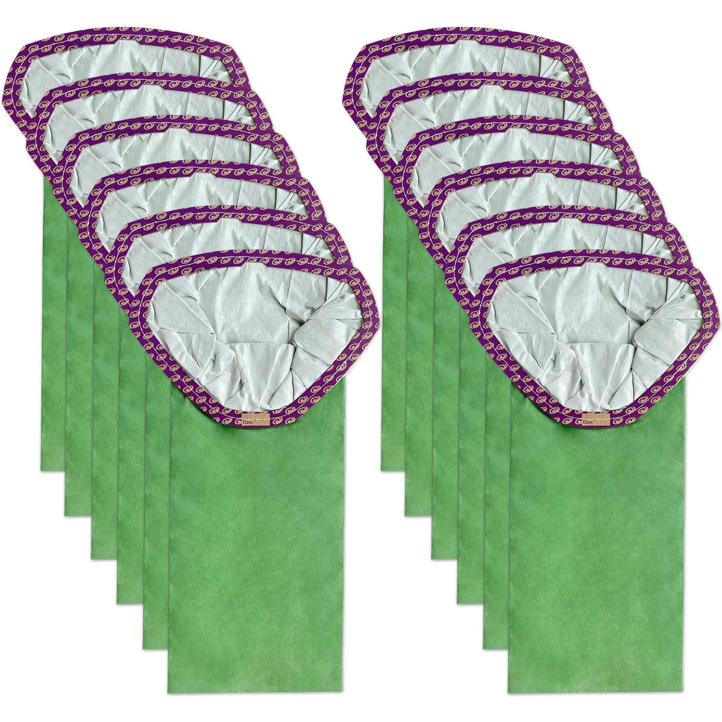 12 Pack 107313 Micro Filter Bags Replacement for ProTeam 10 Quart Backpack Vacuum: Super Coach Pro 10, GoFit 10, #107313 Open Triangular Collar