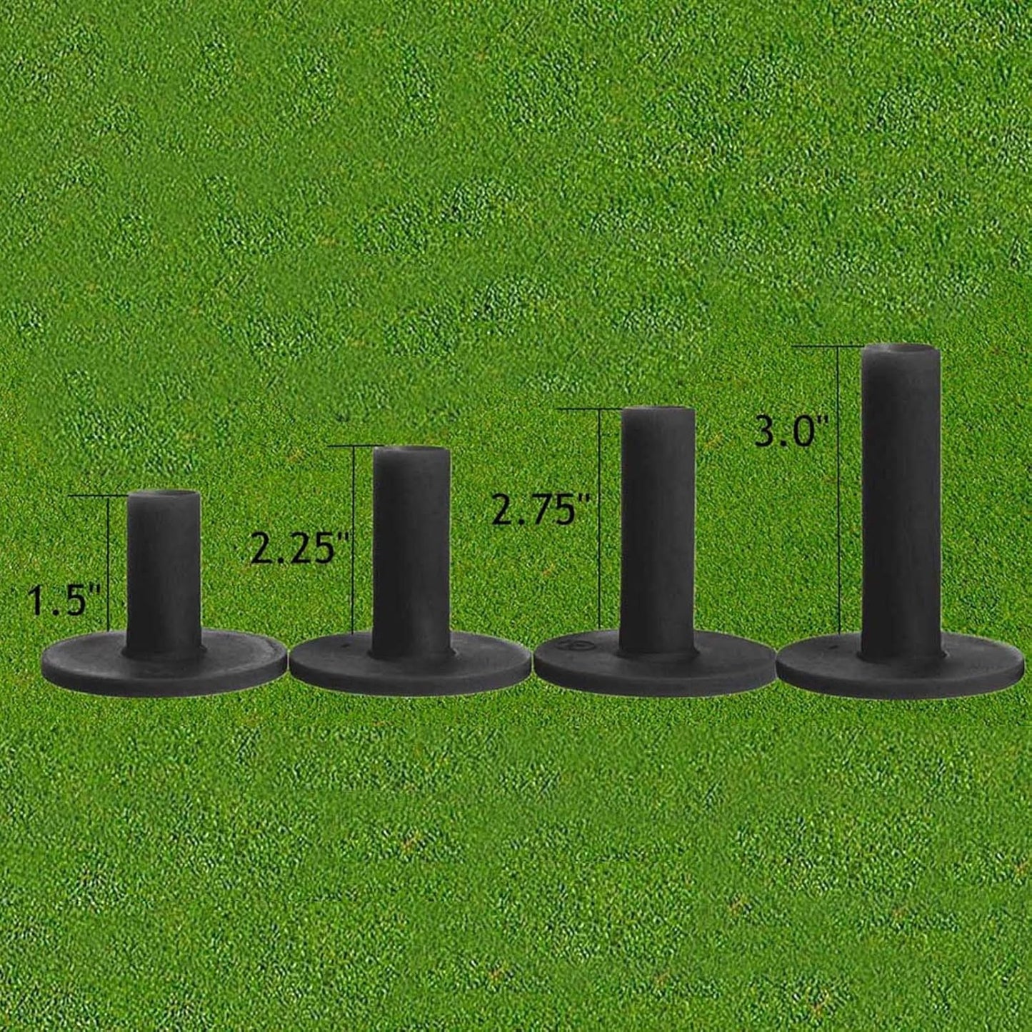 Golf Rubber Tees Driving Range Different Size, Professional Durable Tee Set for Indoor Outdoor Practice Mat…