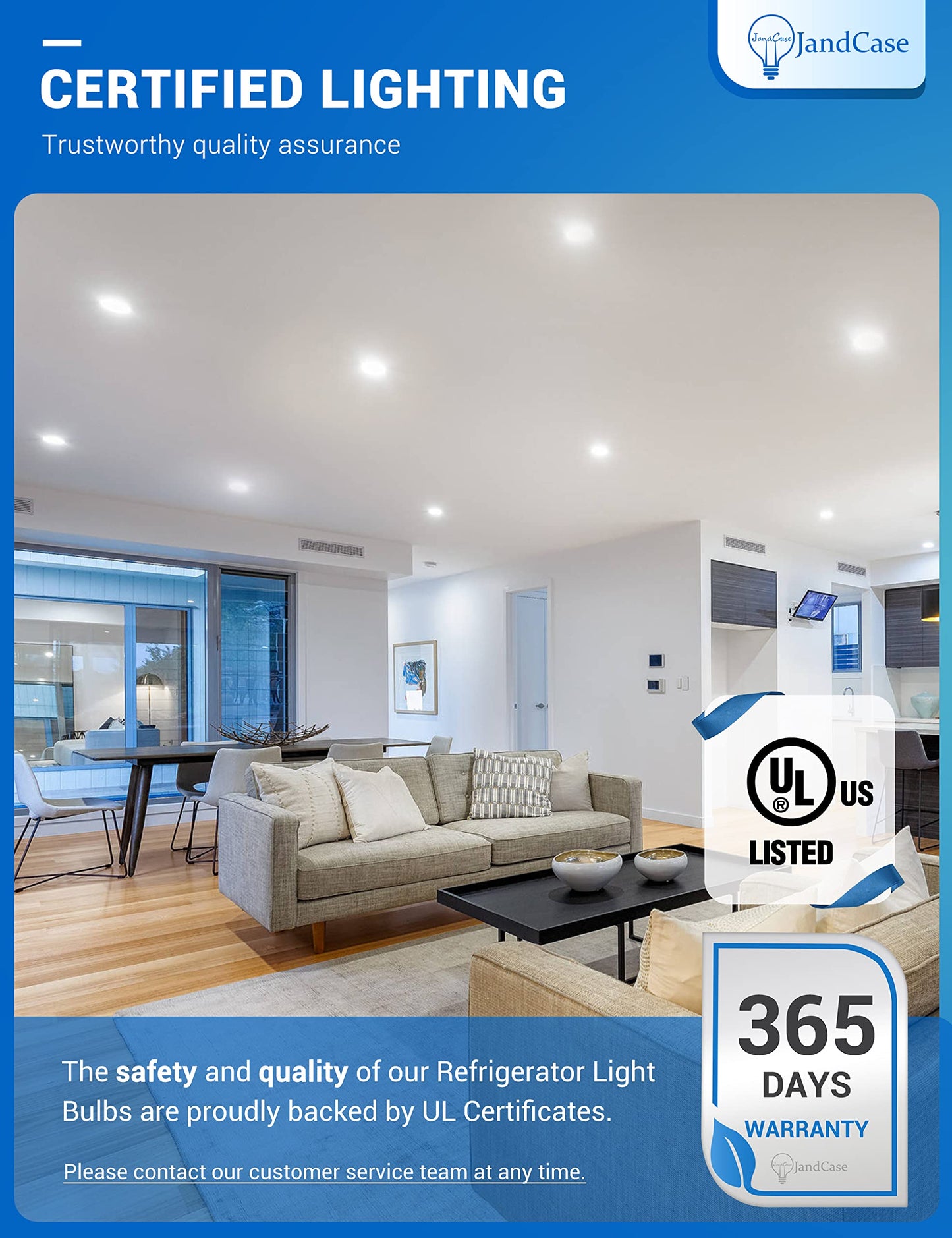 Jandcase Br30 Led Flood Light Bulbs, Dimmable 11W (65W Equivalent), 5000K Daylight White, E26 Base, 6 Pack, Ul & Energy