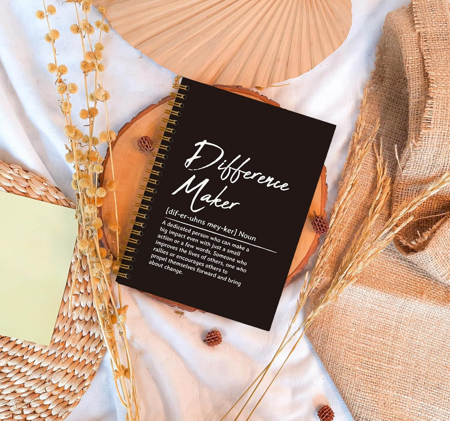 Difference Maker Gift Notebook, Employee Appreciation Gifts, Thank You Gifts for Women Men Principal Boss Mentor Teacher, Farewell Goodbye Retirement Gifts for Coworkers, Motivational Leadership Gifts Spiral Notebook 5.5 x 8.3