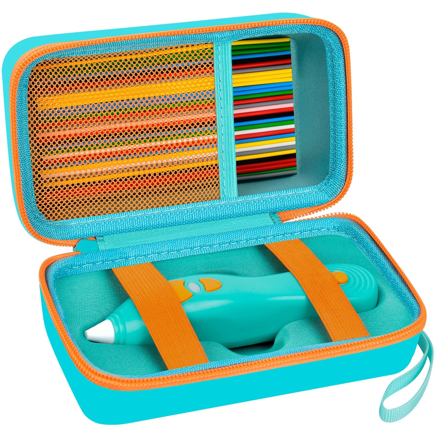 ANKHOH Case Compatible with 3Doodler Start+ Essentials(2023,2024) for 3D Pen Set for Kids, Storage Organizer Holder for Printing Filament Refill and USB Charger (Box Only) (Green)