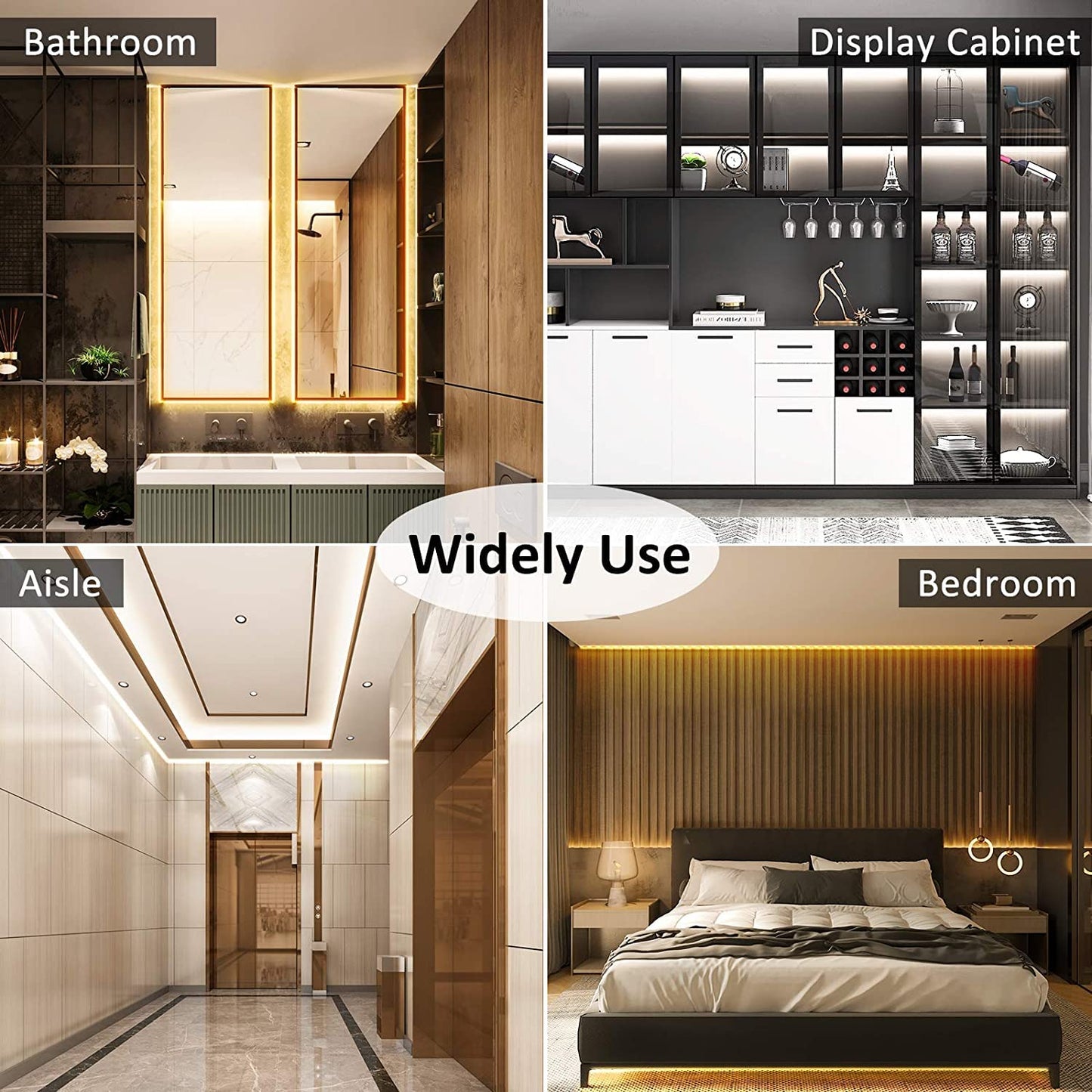 Pautix Cob Led Strip Light White Cct Tunable 6400Leds Cri90+ 32.8Ft/10M Dimmable 2700K-6500K 24V Led Tape Light For Under Cabinet Bedroom Kitchen Tv Mirror Diy Lighting(Adapter & Dimmer Not Included)
