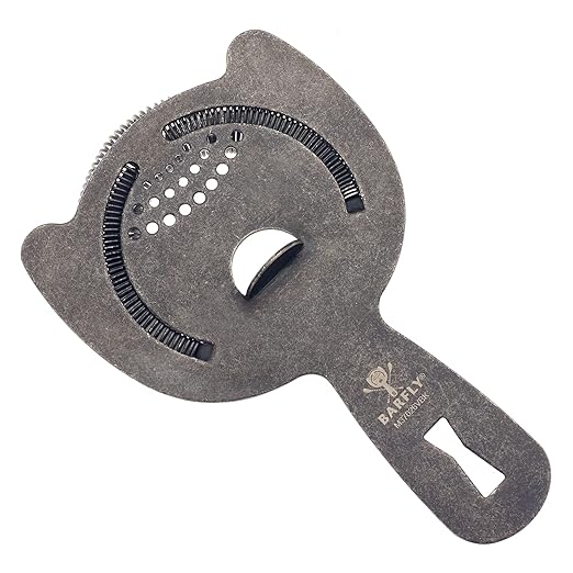 Barfly Heavy-Duty Spring Bar Strainer, Vintage Black