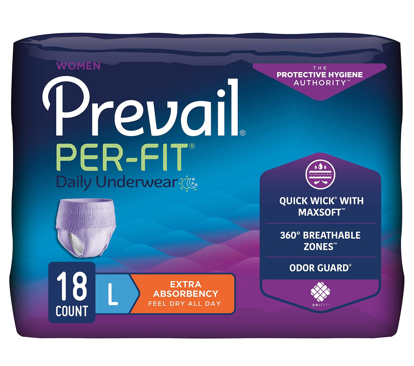 Prevail Per-Fit Underwear for Women (Large)
