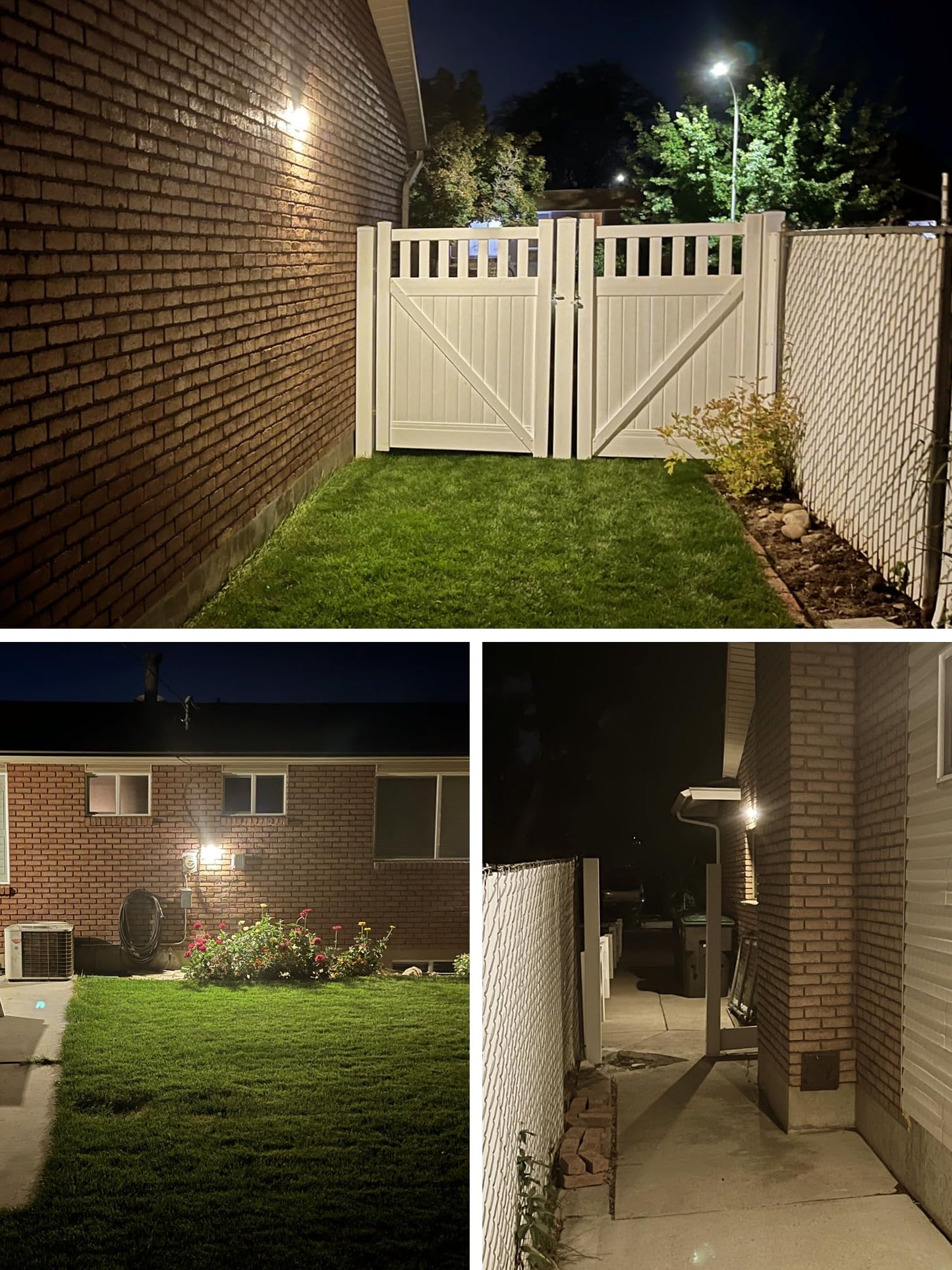 Lansow Solar Motion Lights Outdoor 6 Pack, 188 Led, Ip65 Waterproof, Warm White, 3 Modes, For Yard & Garden