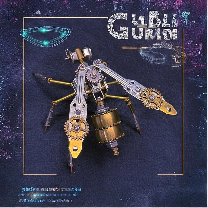 Mechanical Wasp Model Steampunk Insect Sculpture,3D Metal Model Kits, DIY Projects Hobby Kit Metal Building,Arts and Crafts Sets,Gifts for Birthday (Mechanical Wasp A)