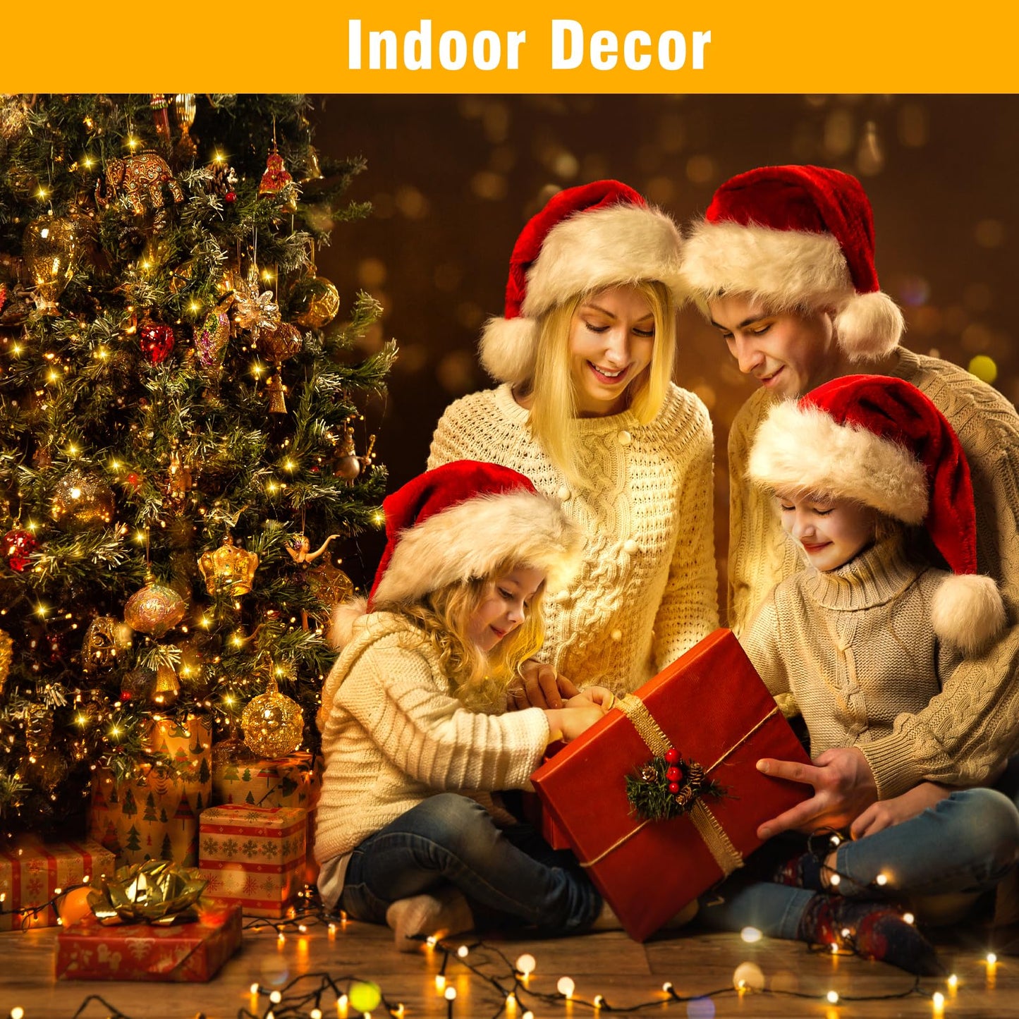 Nisocy 200 Led Christmas Connectable String Lights Outdoor Waterproof - Warm White Fairy Lights With Plug  Tree Lights For Patio  Garden  Bedroom  Wedding  Party  Decor (66Ft)
