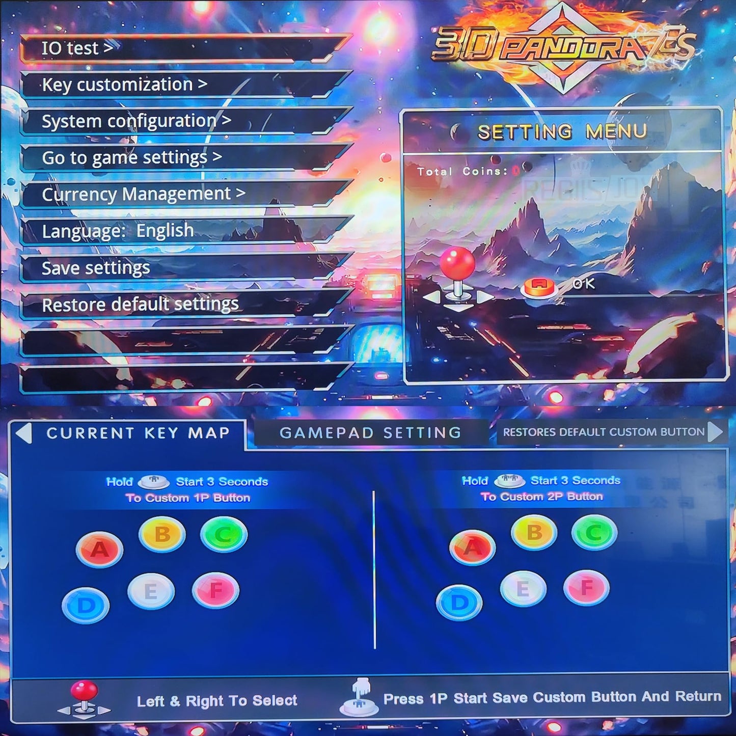 RegiisJoy 32000 mini Pandoras Box 78S for Child Arcade Game Console 4 Player 3D Magical Modified Game, Search Save Delete Cheat Function, Favorite List, One-Button Combo, 128G TF, 12 Classification