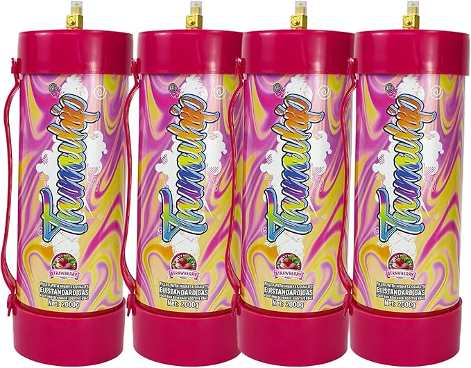 3.3L / 2000G Food-Grade Steel Cylinder – Leakproof, Kitchen-Safe, Stainless Steel Compatible Kitchen Tools (4, strawberry)