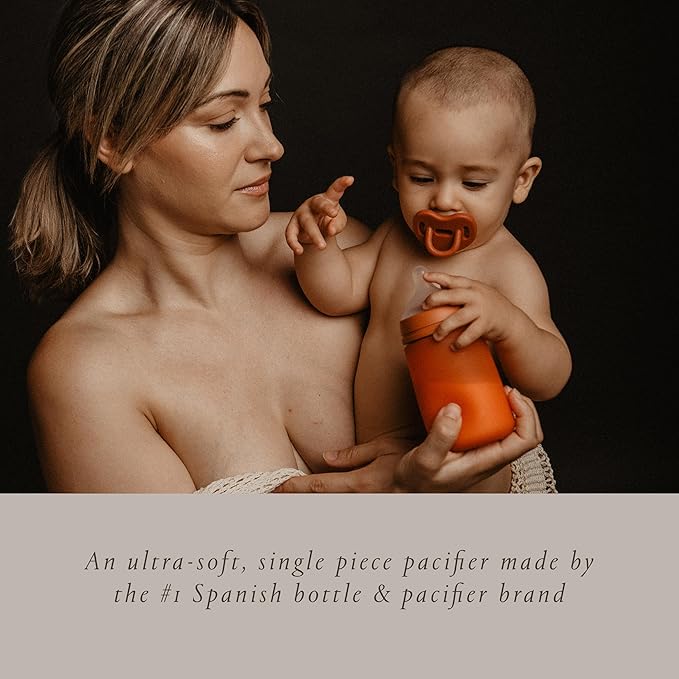 Color Essence SX PRO Silicone Baby Pacifier 1Pk, Made with 100% Soft Silicone, Baby Essentials Perfect for Breastfeeding Babies, Designed in Spain, 6-18 Mths, Immensity Blue