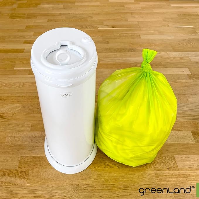 Greenland Biodegradable Diaper Pail Bags Compatible with Ubbi – Lemon Scented (75 Bags, 13 Gallons)