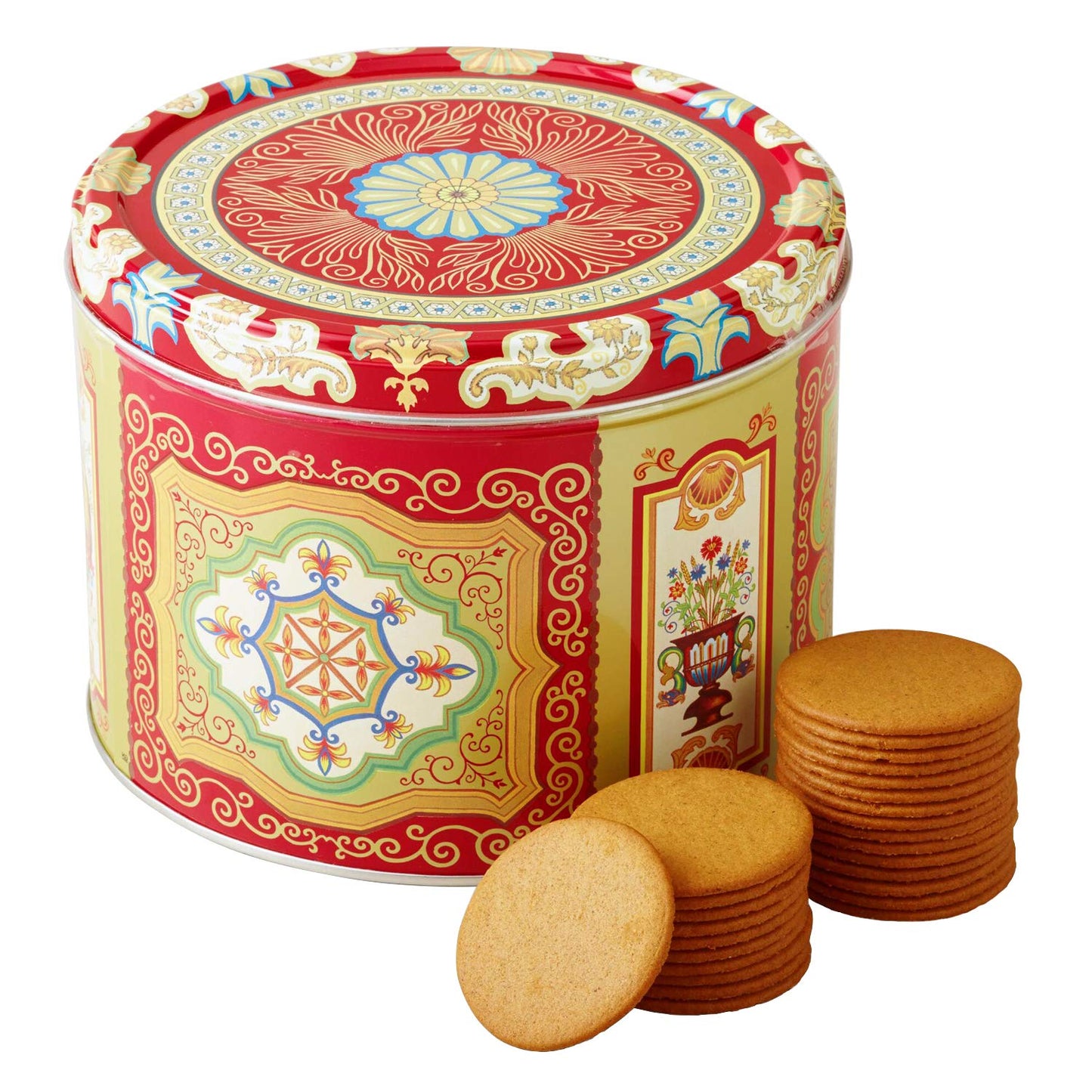 Nyakers Gingerbread Snaps Cookie Tin, Finest Ginger Snaps Original Flavor Swedish Cookie, 750 g - 26.45 oz - 1.65 lbs, With Prot