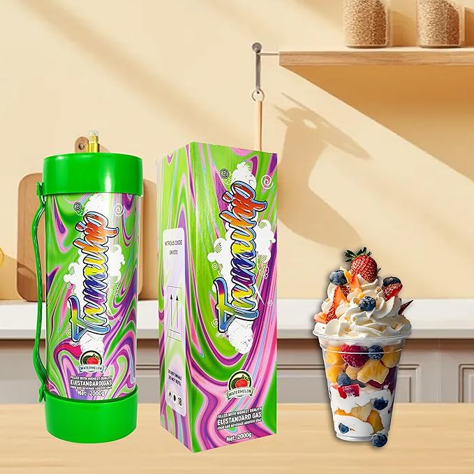 3.3L / 2000G Food-Grade Steel Cylinder – Leakproof, Kitchen-Safe, Stainless Steel Compatible Kitchen Tools (6, watermelon)