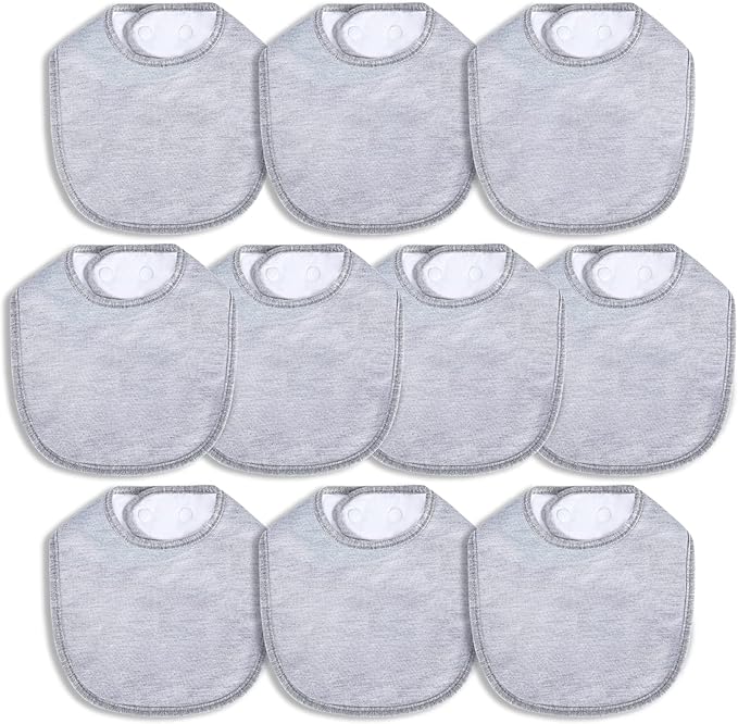 Hakochia Waterproof Baby Bibs Organic Cotton Super Soft and Absorbent With Adjustable Snap for Baby Boys and Girls