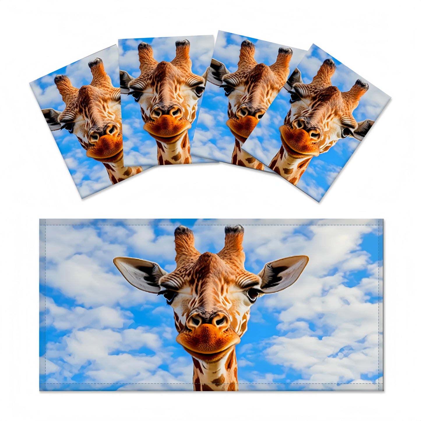 Scwisoas 4 Pack Fluorescent Light Covers For Ceiling Lights Classroom Office Magnetic Light Covers Light aroma units For Home Drop Ceiling Decoration 4 X 2 Feet Giraffe