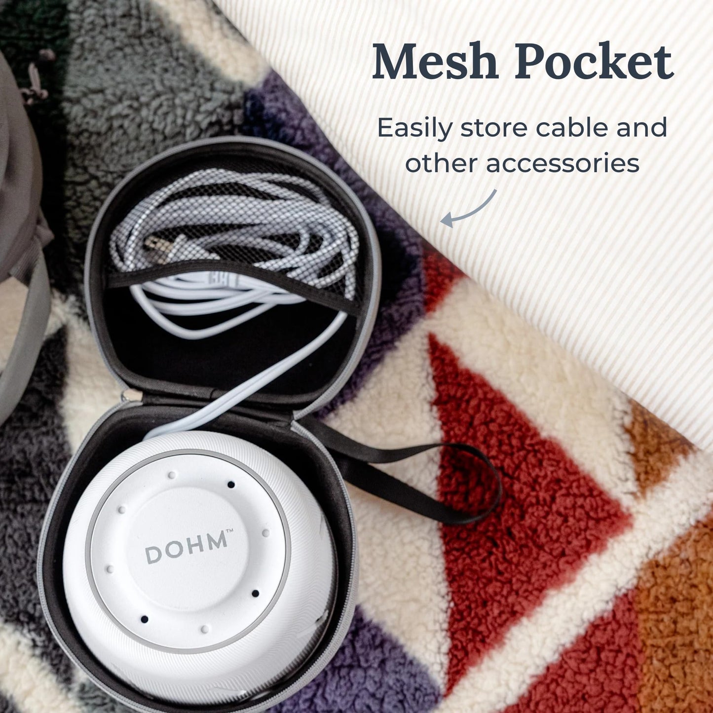 Yogasleep Crush-Resistant Travel Case for Dohm White Noise Sound Machines, Provides Protection While Traveling, Double Stitch Zipper, Protection from Scratches & Water Splashes, Fits All Dohms