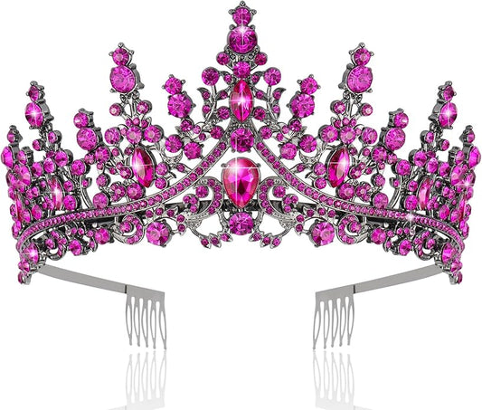 TOBATOBA Queen Crown for Women Crystal Princess Tiaras Rhinestone Wedding Tiara for Bride Birthday Crown for Women Bride P...