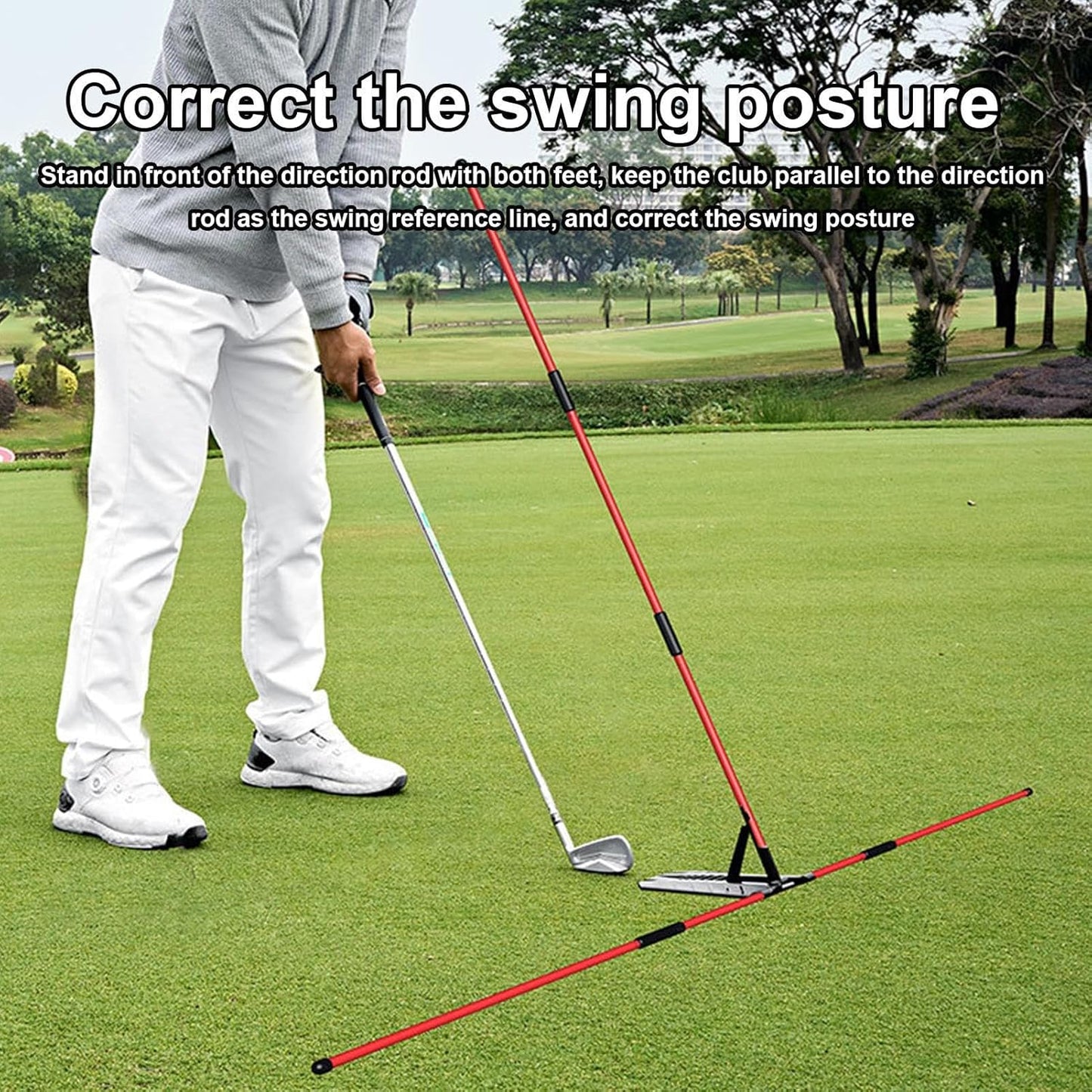 Golf Training Rods - Lightweight, Multi-Purpose Swing Alignment Tool, Portable Practice Accessory, Precision Enhancer | Sport Trainer Gear for Giift Choice On Father's Day Or Thanksgiving, Outdoor