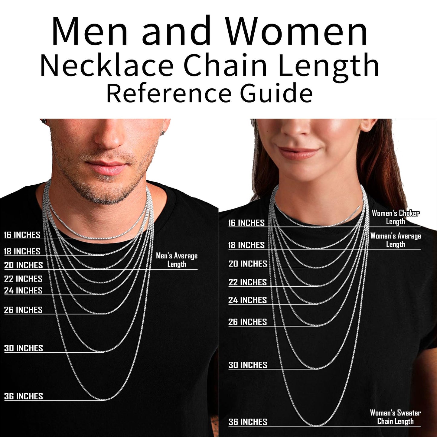 ASHINE Sterling Silver Chain Silver Chain Necklace for Women Chain Necklace Valentine Charm Jewelry Chain Long Necklaces for Wom