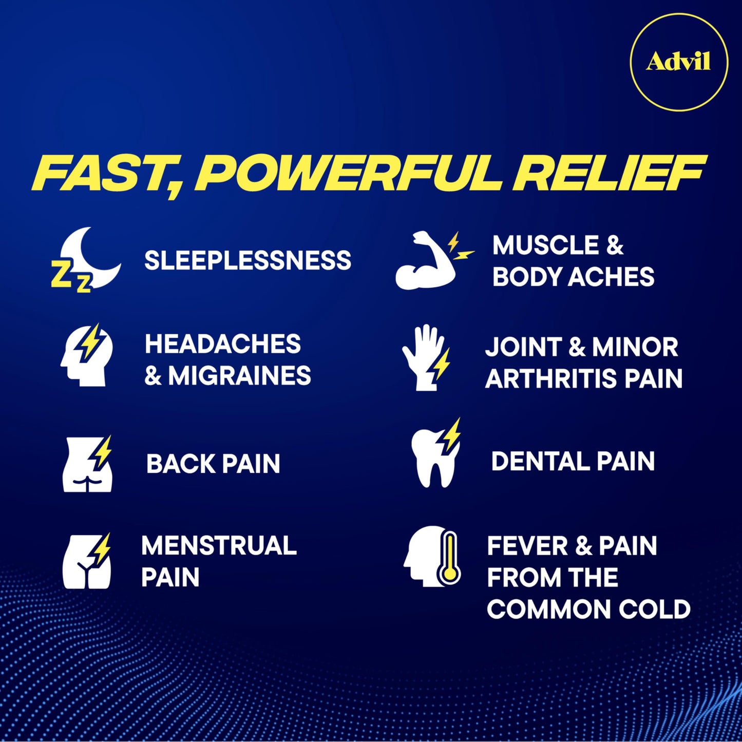 Advil PM Pain Reliever and Nighttime Sleep Aid, Ibuprofen for Pain Relief and Diphenhydramine Citrate for a Sleep Aid - 120 Coated Caplets and Pain Reliever and Fever Reducer, 10 Count Tablets
