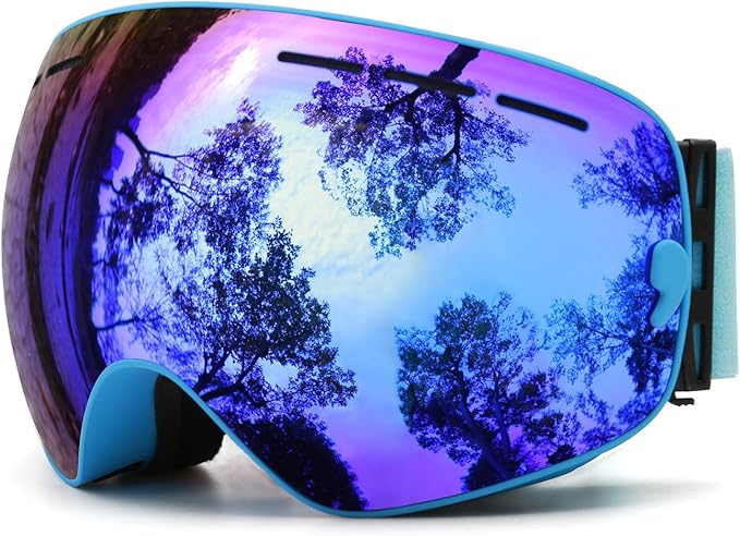 Juli Ski Goggles,Winter Snow Sports Snowboard Goggles with Anti-Fog Lens BNC