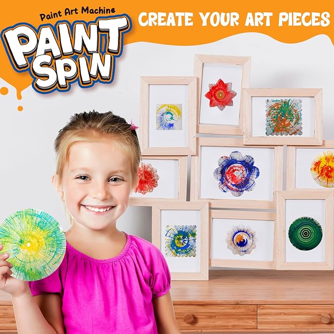 Hewaurorion Paint Spin Art Machine Kit for Kids, Arts & Crafts Painting Spinner Toys Kits Sets for Boys & Girls Ages 6 7 8 9 Year Old Purple