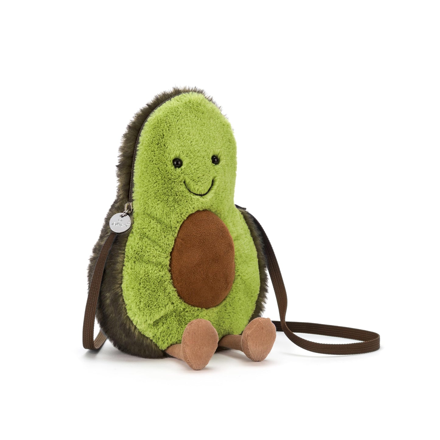Jellycat Amuseables Avocado Plush Bag, 11.5 inches - Crossbody and Shoulder Purse - Fun and Unique Handbag